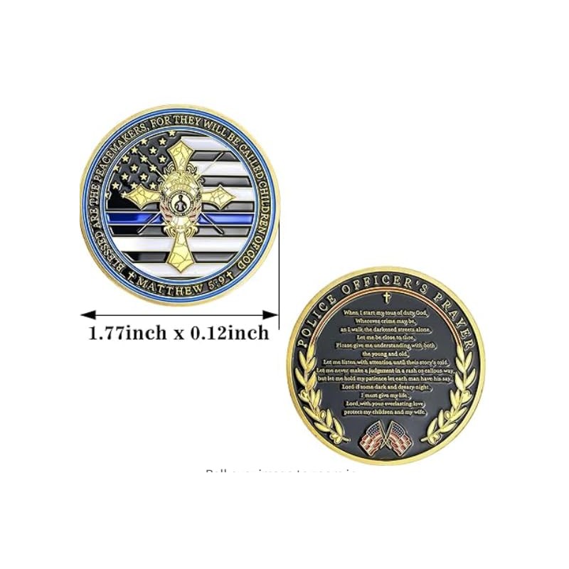 Police Patron Saint Michael Challenge Coins (Police Patron Saint Thin