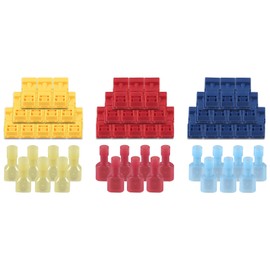 Diitao 240Pcs/120 Pairs T Tap Wire Connectors 22-18 AWG Kit Quick Splice Wire Terminals T Tap Electrical Connectors Quick Wire Splice and Insulated Male Quick Disconnect Terminal Red