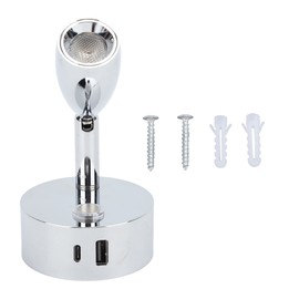 LED Reading Light DC12 to 24V High Brightness Energy Saving RV Bedside Reading Lamp for Trucks Campers Yachts Chrome