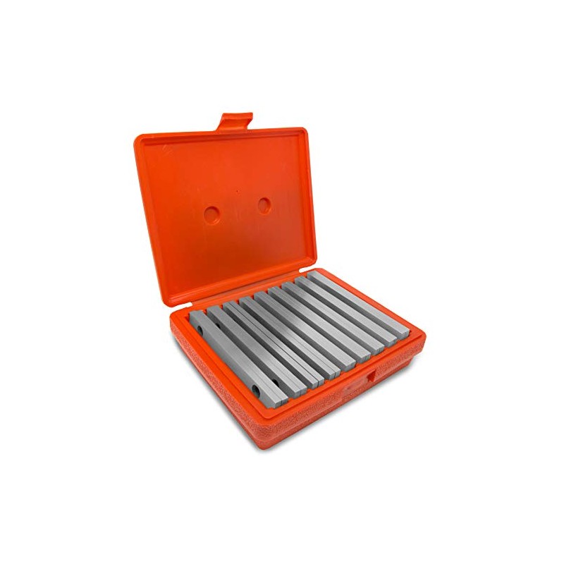 WEN 10349 18-Piece Precision-Ground 1/4-Inch Parallel Sets with Case, Chrome