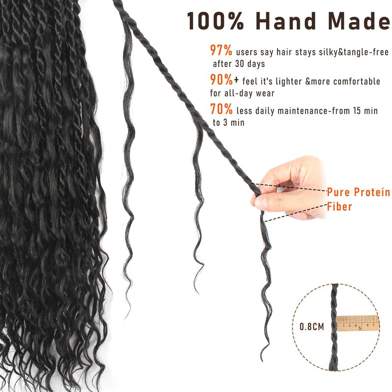 Senegalese Twist Crochet Hair with Curly Ends for Black Women