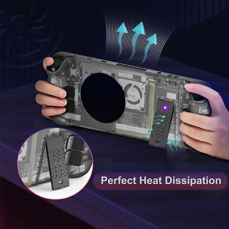 for Steam Deck Back Plate Heat Dissipation DIY Replacement Shell