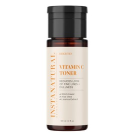 InstaNatural InstaNatural Vitamin C Face Toner, Brightens, Balances pH and Reduces Signs of Aging, Fine Lines and Wrinkles, with Witch Hazel, Lavender and Geranium Oils, 4 Fl Oz