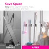 DOMAXCAI 4 Pack Broom Holder Wall Mount, Improved Broom Holder,