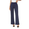 iChosy Womens Wide Straight Leg Pull-On Trousers Casual Slacks Dress
