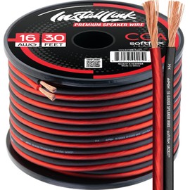 Install Link Install Link 16 AWG Gauge Speaker Wire Cable (30 Feet) Stereo, Car or Home Theater, CCA