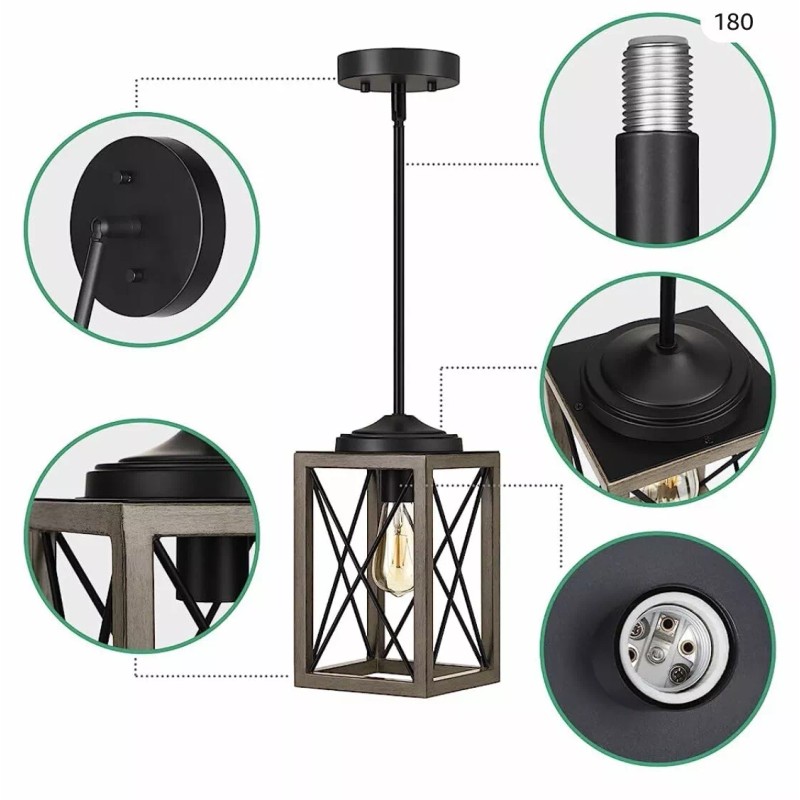 Dewenwils Farmhouse Pendant Light HHPL05A