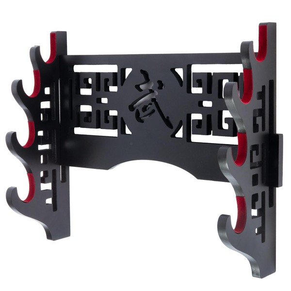 YCJvex Wall Mount Sword Holder - 4 Tier Velvet Padded