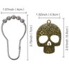 ZILucky Set of 12 Sugar Skull Shower Curtain Hooks Decorative