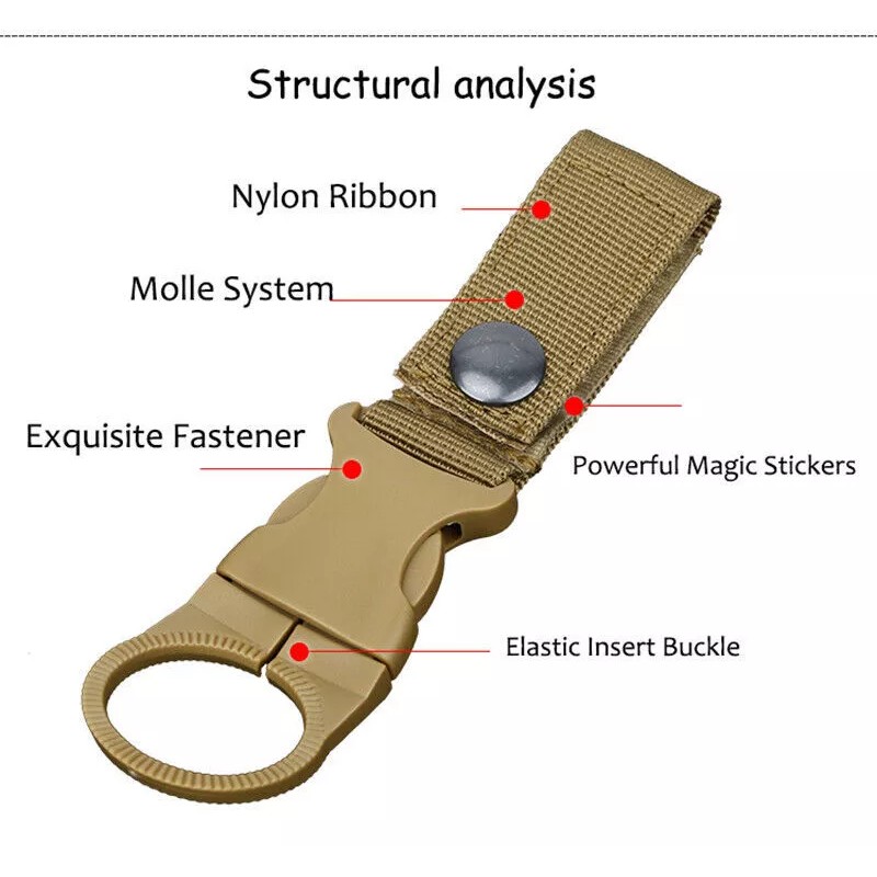 Unbranded Hanging Bottle Buckle Clip Carabiner Portable Mineral Water Bottle