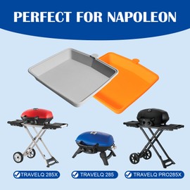62006 Silicone Grease Cup Liners for Napoleon TravelQ 285 Sreies Napoleon TravelQ PRO285-BK Q285X-RD-1-A PRO285X-BK TQ285-BL-1 TQ240-BL Grill Accessories, Napoleon 285 2 Burner Grease Catcher, 2PCS