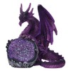 Nemesis Now Guardian of The Geode Figurine, Resin, Purple, 11.5cm