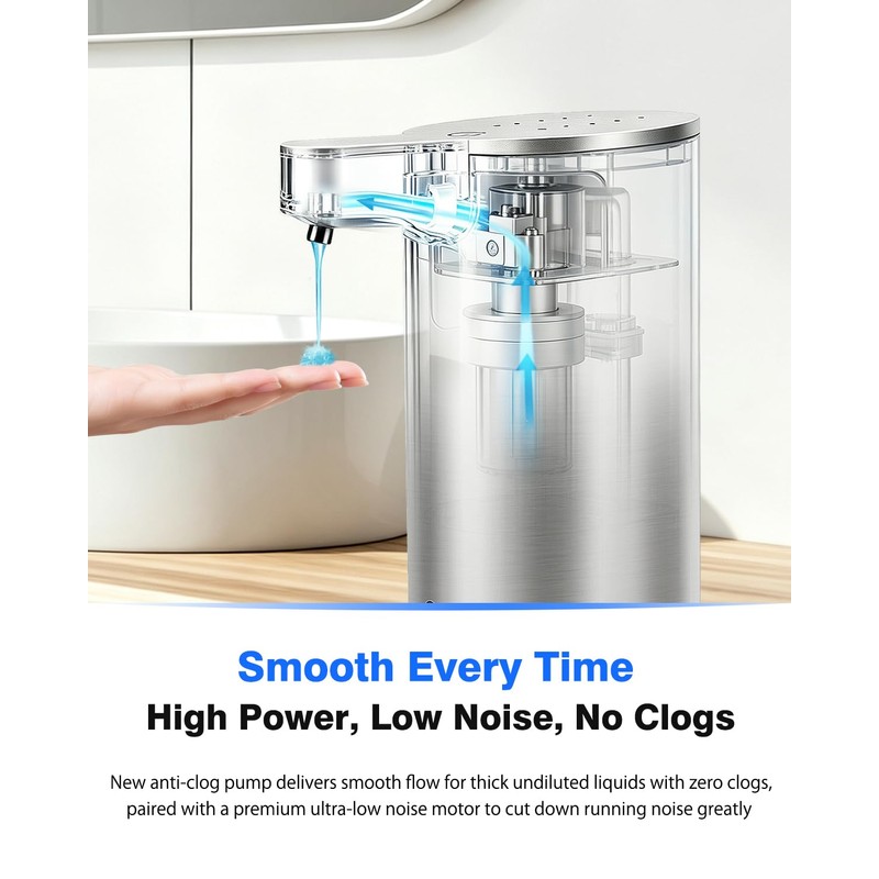 Touchless Automatic Liquid Soap Dispenser, Stainless Steel, Rechargeable
