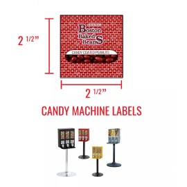 Unbranded (16) CANDY VENDING MACHINE STICKERS LABELS - MEGA VARIETY PACK - 2.5" x 2.5"
