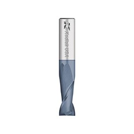 Kodiak Cutting Tools KODIAK130128 USA Made Solid Carbide End Mill, Coated, 2 Flute, 1/4" Shank, 3/4" Length of Cut, 2-1/2" Overall Length, 15/64" Diameter
