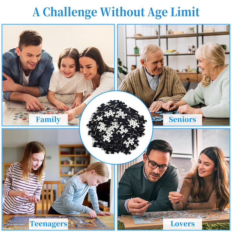 1000-Piece Solid Black Adult Jigsaw Puzzles