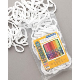 Friendly Loom Potholder Cotton Loops 7" Traditional Size Loops Make 2 Potholders, Weaving Crafts for Kids and Adults-White by Harrisville Designs