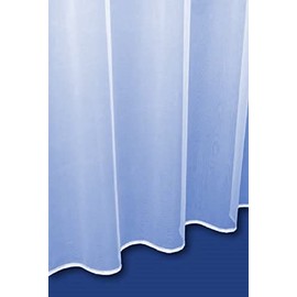 Maple Textiles Sue Plain Lead Weighted Voile Window Net Curtain Sheer Transparent Privacy Available in White and Cream Sold by the Metre Cut to Quantity Width (White, Drop 48"(122cm))
