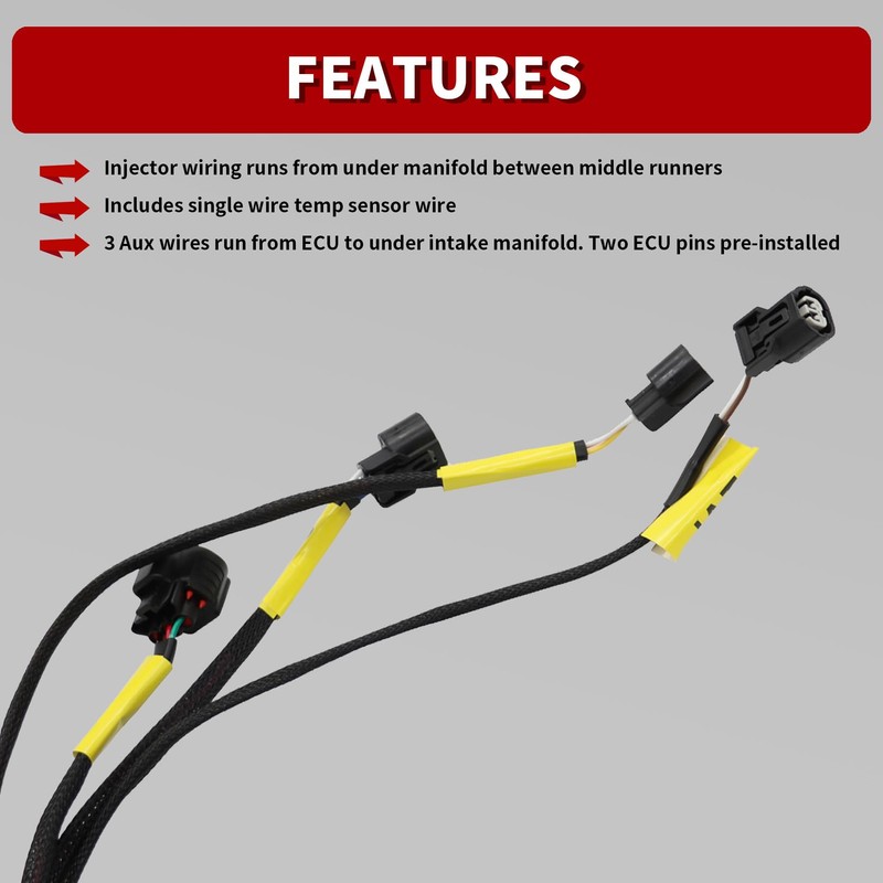 Nakkaa Tucked Engine Harness Compatible with 2002-2004 RSX Type S/Base
