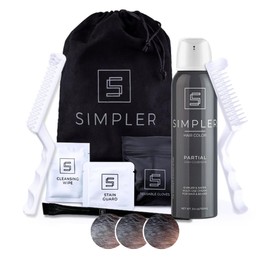 Simpler Partial Coverage Men's Hair Color Color Box - Permanent Beard & Mustache Dye - Ammonia-Free Beard Hair Dye — Fast Gray Blending — Salt & Pepper Look - Darker Shades