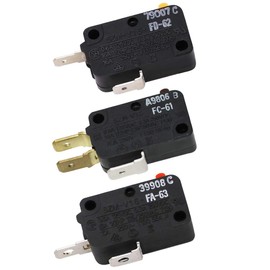 Microwave Door Interlock Switch W10727360(3 Terminal) & WB24X830 & WB24X829 by Primeswift Replacement for SZM-V16-FC-61 SZM-V16-FD-62 SZM-V16-FA-63