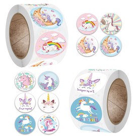 Pack of 1000 Unicorn Stickers, Unicorn Sticker Set, Children's Unicorn Stickers, Unicorn Roll Stickers, Unicorn Reward Stickers, Animal Reward Stickers, Decoration Stickers, Party Gifts