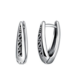 Yumilok Hip Hop Triangle Hoop Earrings Piercing Small Hoop Earrings for Women Men Huggie Cartilage Earrings Piercing Hoops, Stainless Steel