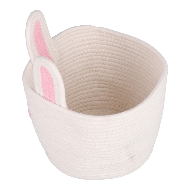 Storage Basket Rugged Lovely Small Bunny Attractive Decorative Home Furnishing