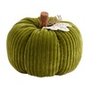 Mud Pie Green Corduroy Pumpkin Sitter, 10" Dia x 8"