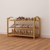 UDEAR Bamboo Shoe Rack 3-Tier Shoe Storage Organizer Entryway Shoe