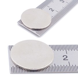 Aprilheld 15 Disc Magnets 15 x 1 mm N52 Strongest Class Neodymium Magnets Extra Strong Power Magnet for Notice Board, Whiteboard, Photo, Fridge Mini Magnetic Disc