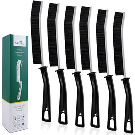 Crevice Cleaning Brush Set – 6Pcs Hard Bristle Cleaning Tools for Grout, Tile Floors, Gaps & Narrow Spaces – Small Grout Scrub Brush for Cleaning Bathroom, Shower, Window Tracks, Kitchen