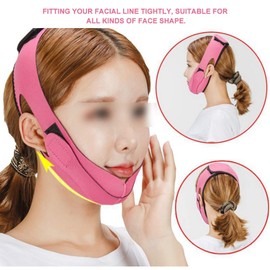 Facial Slimming Belts, Face Lifting Mask Anti-Wrinkle Anti-Aging Facial Band Double Chin Slimmer Thin-Face Bandages Lifting V-Face Band for Women and Men.