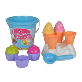 Simba 107114092 - Ice Cream Beach Bucket Set, Assorted Colours