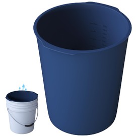 5 Gallon Reusable Bucket Liner, Leakproof Concrete Tools Durable Silicone Bucket Insert, Food Grade Container for Food Storage or Thanksgiving Turkey Brine Bucket, for Paint, Thinset, Ice (Dark Blue)