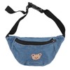 Kids Cool Waist Bag Bear Pattern Adjustable Button Small Canvas