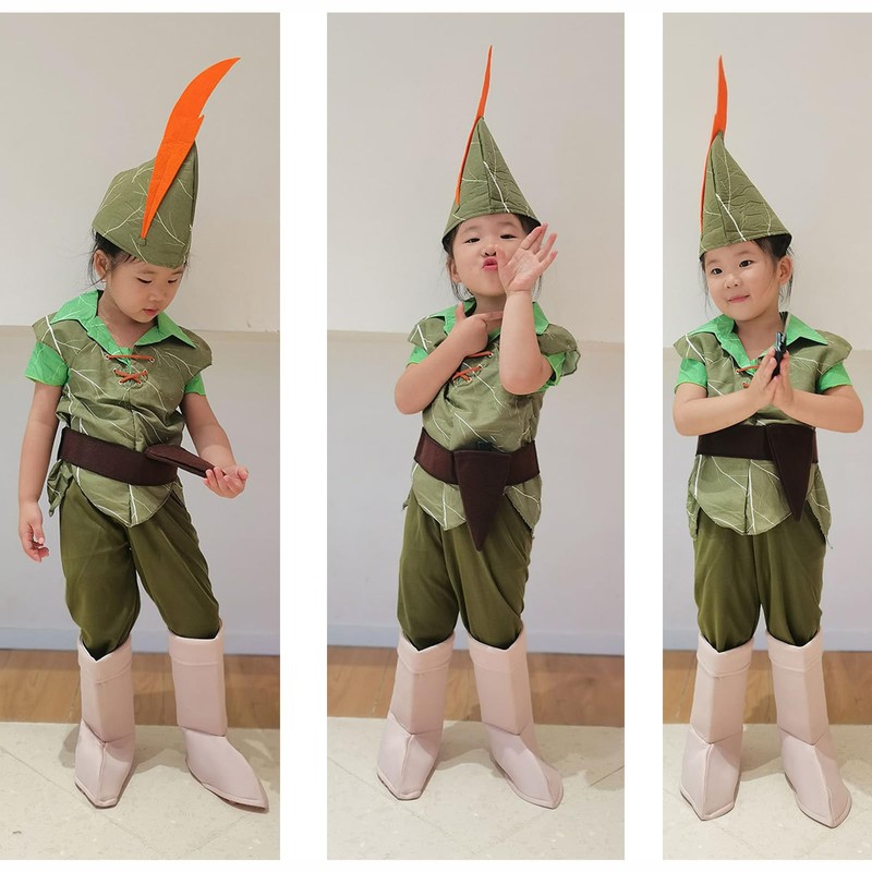Lkbilswei Peter Pan Costume, For Boys, Cosplay, Costume, With Hat,