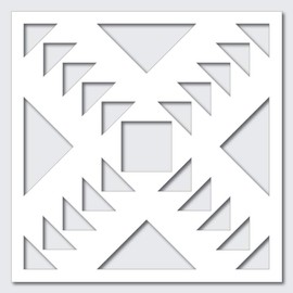 Tribal Boho Stencil Andes Geometric Tile Pattern Best Vinyl Large Modern Aztec Stencils for Painting on Canvas, Wood, Wall -S (8" x 8") Ultra Thick Exhibit Grade White