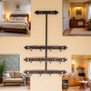 3Pcs/Set Brown 1/12 Miniature Coat Rack Dollhouse Accessories Dolls Decoration
