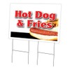 Hot Dogs & Fries Combo 24" x 36" Yard Sign