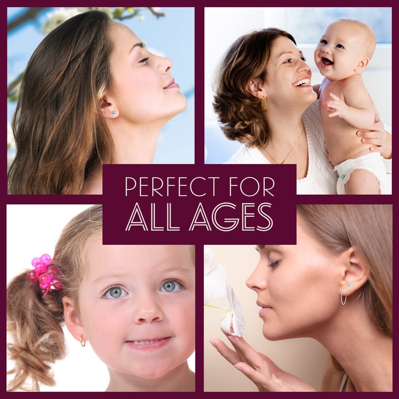 Solid 14k Yellow Gold Solitaire Square Princess-cut CZ Stud Earrings