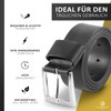 LINDENMANN Men's Leather Belt 40 mm Wide Belt Full Cowhide
