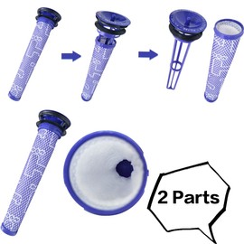 ABC Life Dyson Washable Pre Motor Stick Filters for DC58 DC59 DC61 DC62 V6 V7 V8 Animal Vacuum Cleaner (Pack of 3)