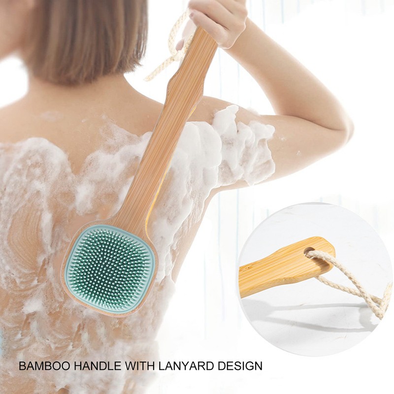 Back Scrubber Long Handle Double Sided Gentle Massage Exfoliating Body