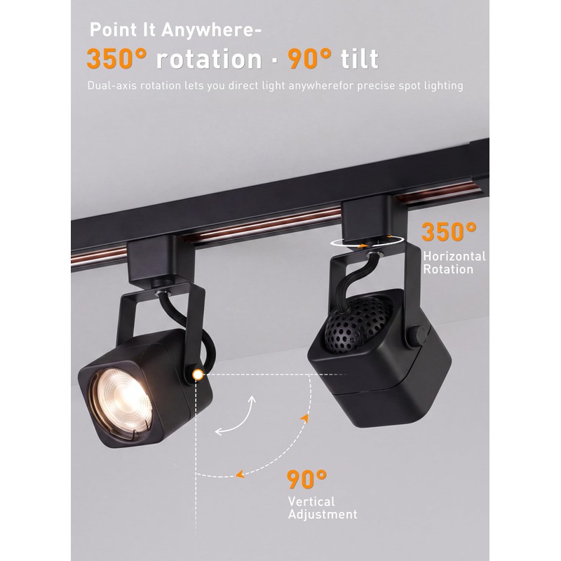 [6 Pack] CLOUDY BAY H Type Track Lighting Heads to