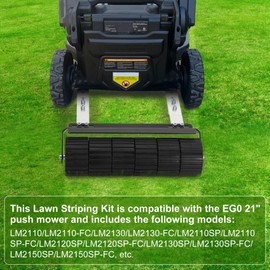 Lawn Striping Kit for EGO AR2100 21" Lawnmower, Stainless Steel Heavy-Duty Roller, Easy to Install & Remove, Mower Striping Kit Compatible with EGO LM2100 Series, Ideal for Lawn Enthusiasts