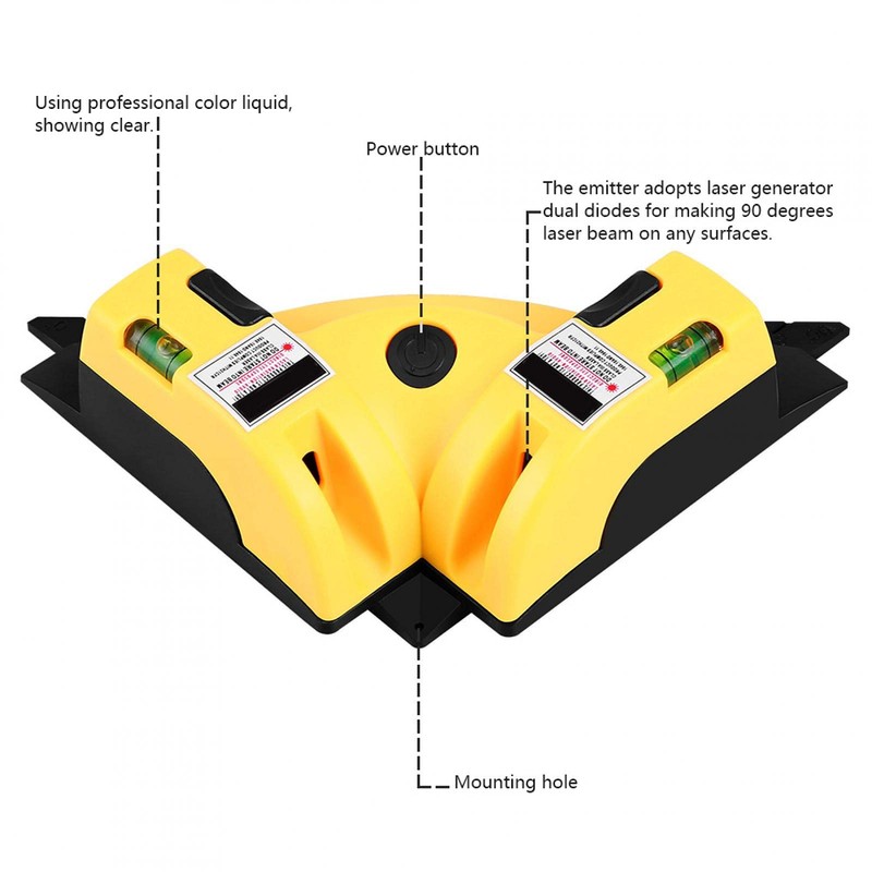 Floor Laser Leveling Tool, Right Angle 90 Degree Tile Laser