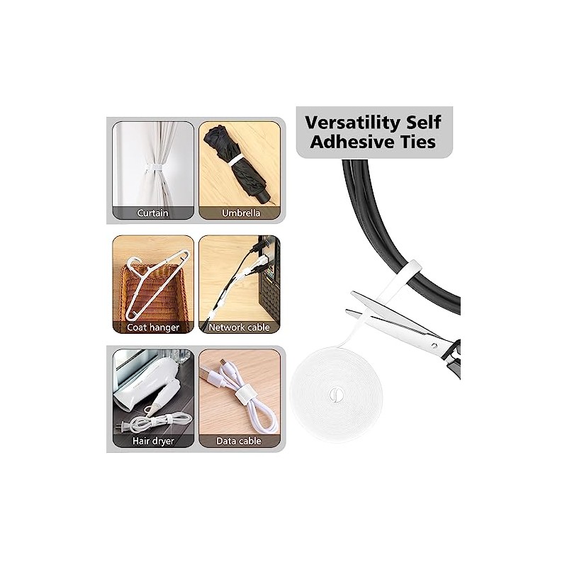 Comprehensive White Cable Management Organizer Kit