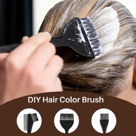 Highlight Cap, Pack of 6 Highlight Caps, with Brush Comb, Hair Dye Bowl, Anti-Dirt Cape, Adjustable Colouring Highlighting Cap with Plastic Hooks for Women and Girls