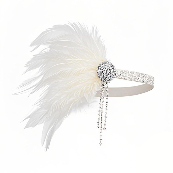 Lovfingu 1920s Headpiece Women Flapper Headband Great Gatsby Accessories Flapper